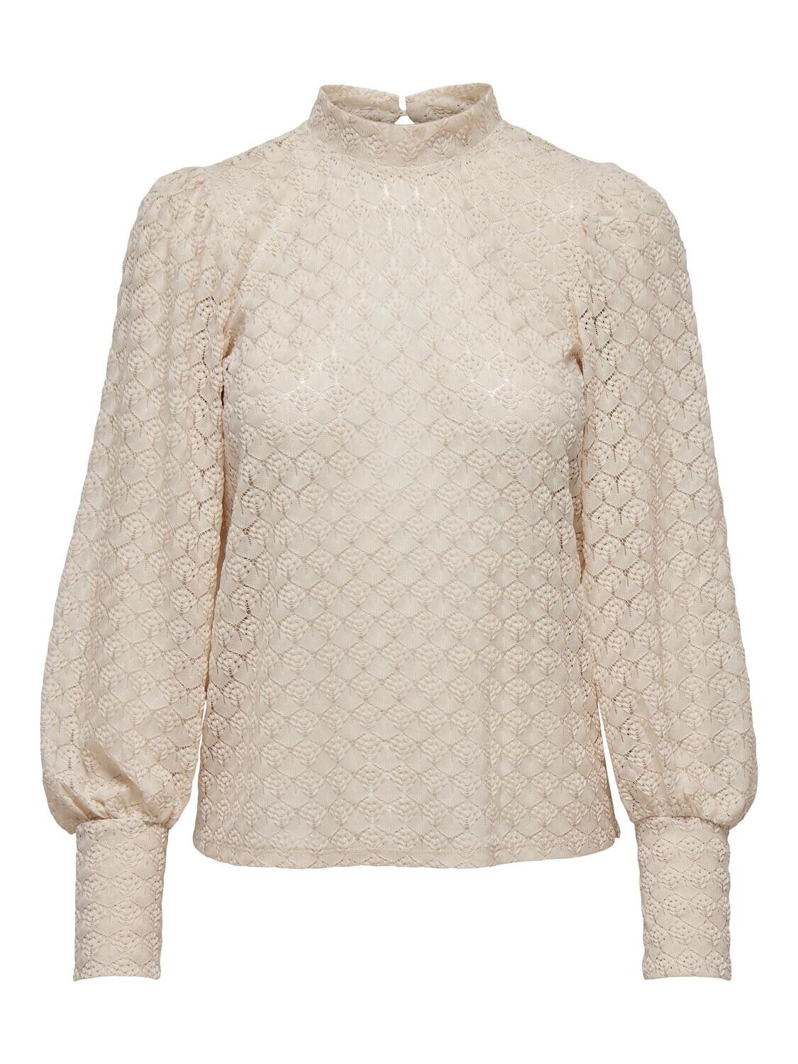 JDYAVERY L/S LACE TOP JRS NOOS Sandshell