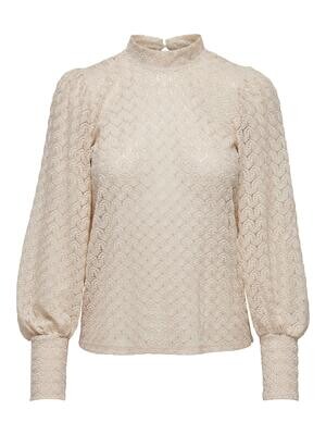 JDYAVERY L/S LACE TOP JRS NOOS Sandshell
