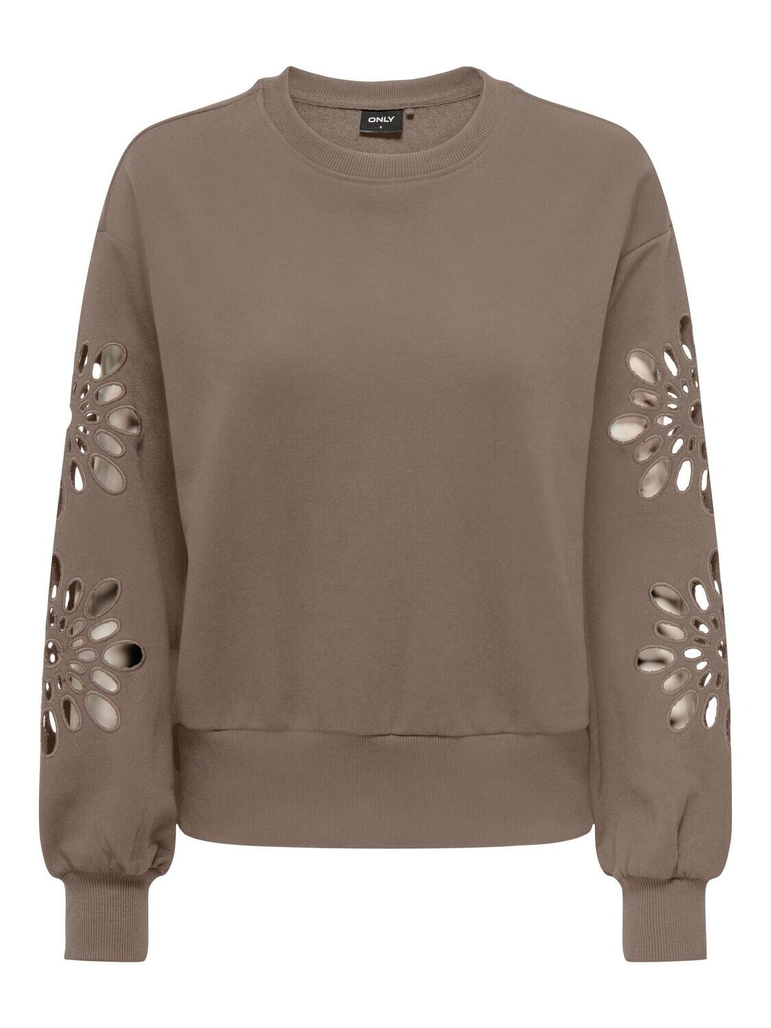 ONLWINNIE L/S O-NECK SWT Walnut-Flower
