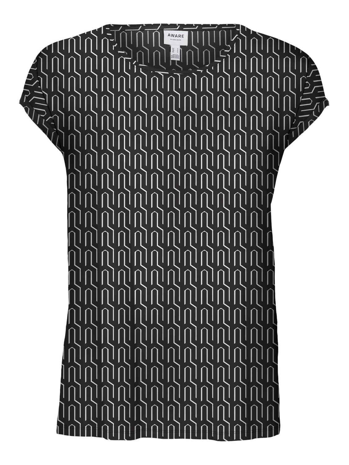 VMAVA PLAIN SS TOP MULTI AOP NOOS GA Black/WILMA BIRCH