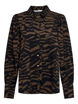 ONLBREE L/S SHIRT PTM Chestnut-Graphic animal