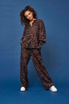 ONLBREE L/S SHIRT PTM Chestnut-Graphic animal