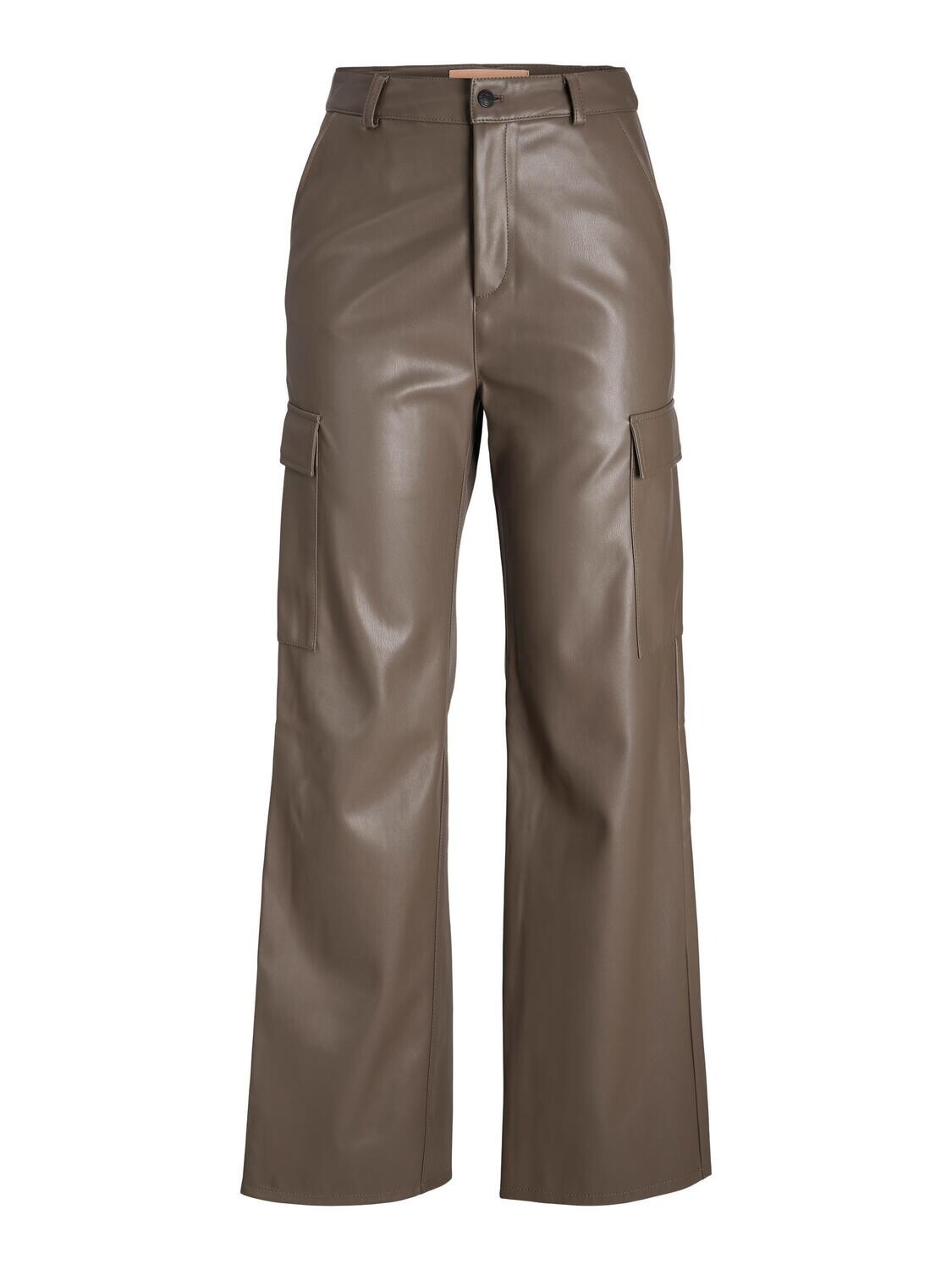JXKENYA FAUX LEATHER CARGO PANTS Morel-MATTE