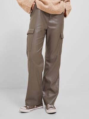 JXKENYA FAUX LEATHER CARGO PANTS Morel-MATTE