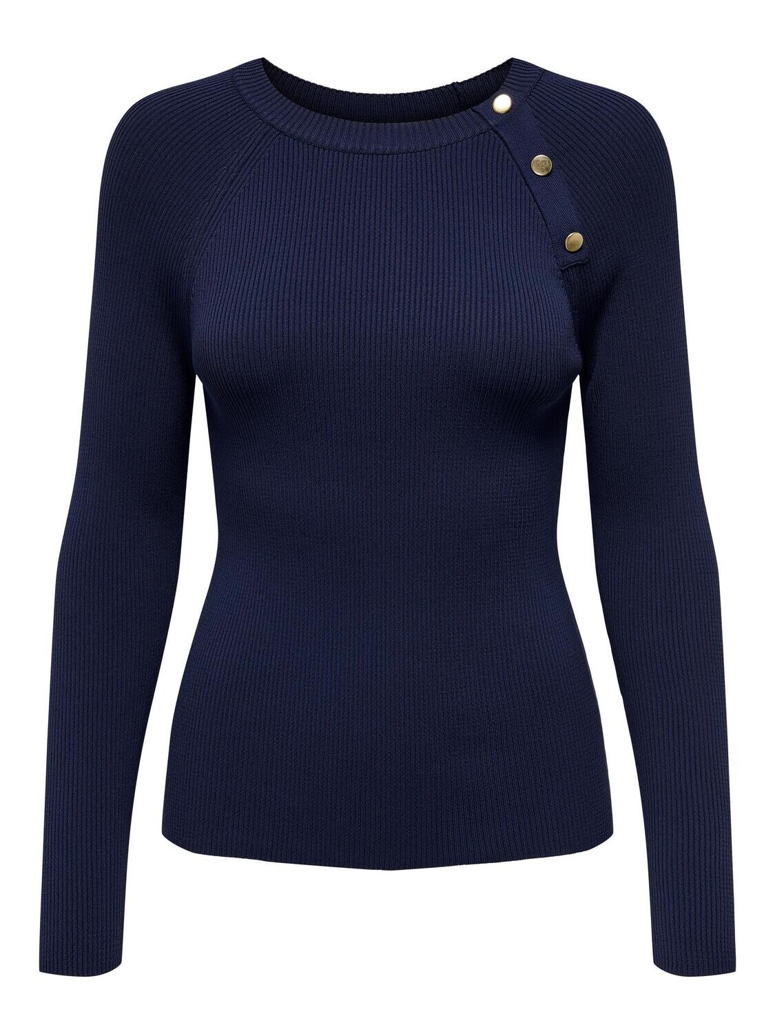 ONLSANNY LS BUTTON O-NECK KNT Night Sky