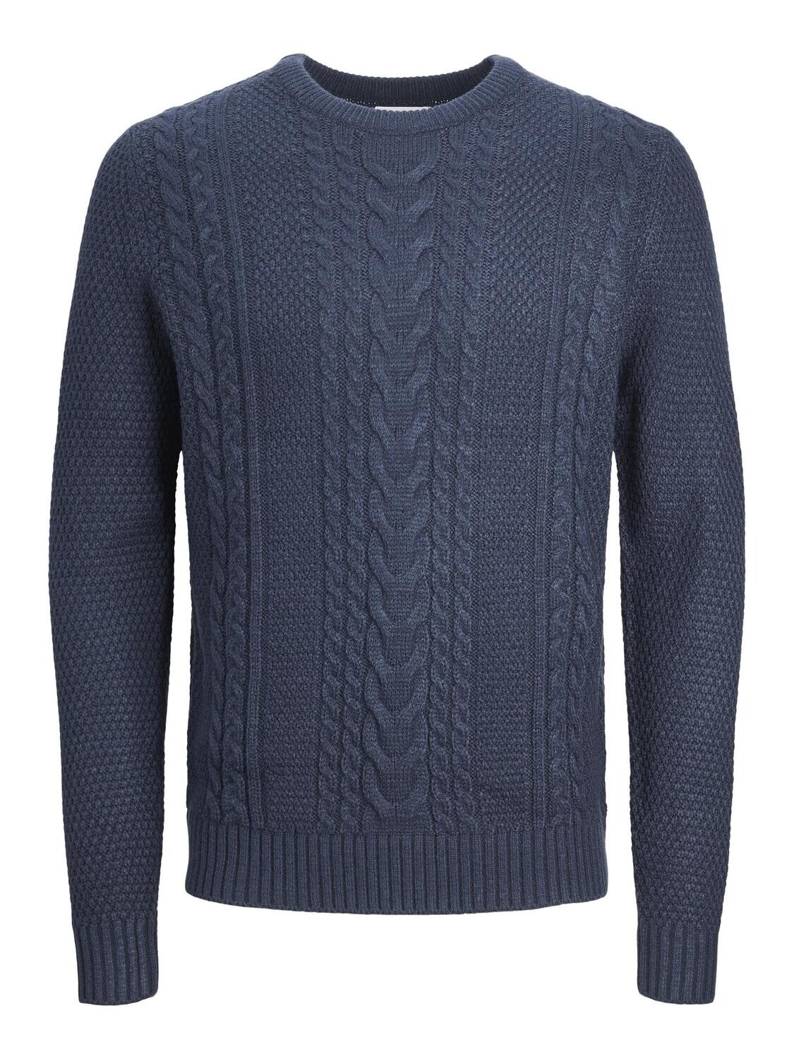 JJCRAIG KNIT CREW NECK AW23 Sky Captain