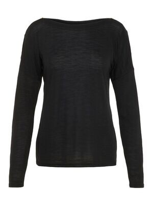 PCNOLLIE LS O-NECK TOP NOOS Black