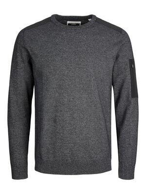 JCOMETRO KNIT CREW NECK Black-Twisted with High-Rise