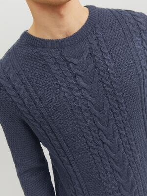 JJCRAIG KNIT CREW NECK AW23 Sky Captain