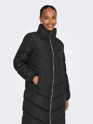 JDYNEWFINNO LONG PADDED JACKET OTW NEW Black-SILVER ZIP