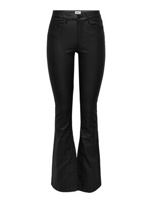 ONLBLUSH MID FLARED COATED PNT NOOS Black