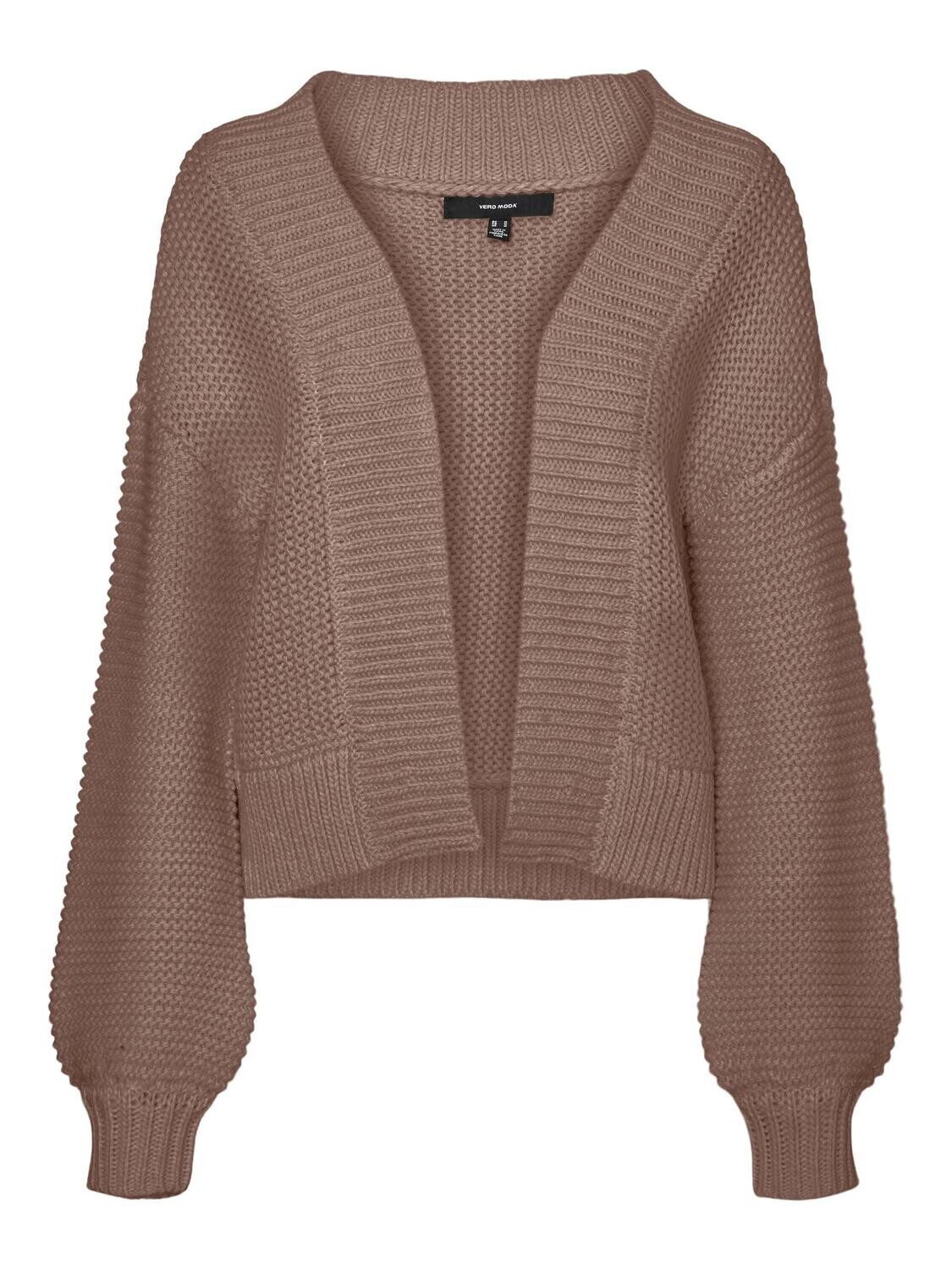 VMMIRANDA LS OPEN CARDIGAN GA Brown Lentil
