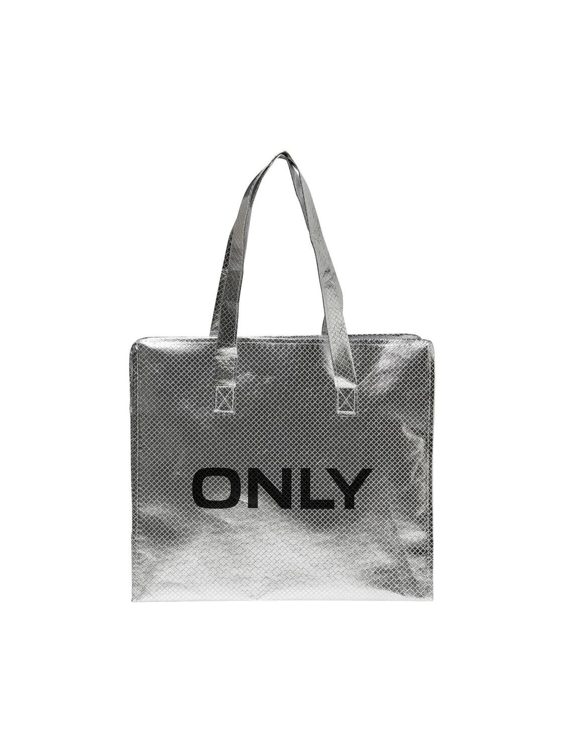 ONLSHOPPING BAG FOIL Silver/FOIL ALL OVER