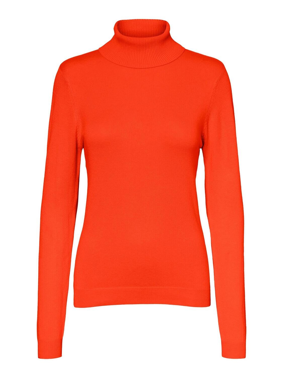 VMGLORY LS ROLLNECK BLOUSE GA NOOS Tangerine Tango