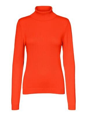 VMGLORY LS ROLLNECK BLOUSE GA NOOS Tangerine Tango