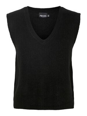 PCJENNIFER V-NECK KNIT VEST NOOS BC Black