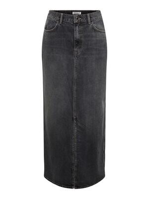 ONLCILLA LONG SLIT SKIRT DNM NOOS Washed Black