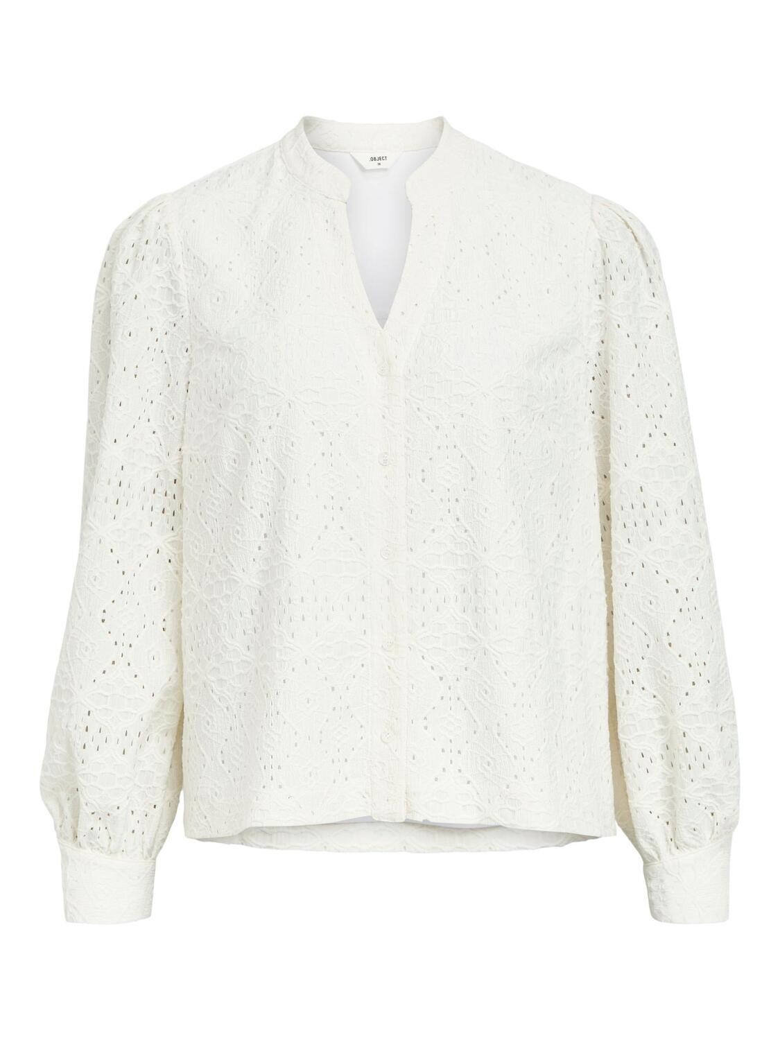 OBJFEODORA MARIKA L/S SHIRT E DIV Cloud Dancer
