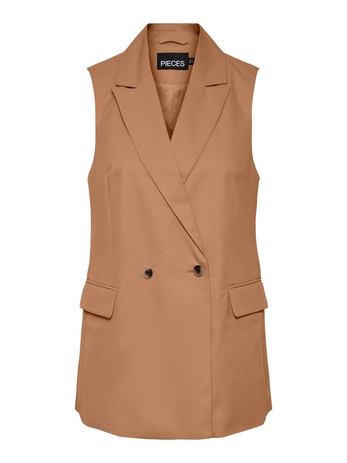 PCTALLY BLAZER VEST NOOS Indian Tan
