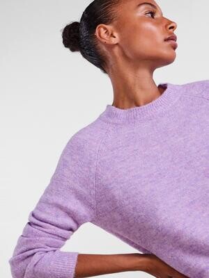 PCJULIANA LS O-NECK KNIT NOOS BC Purple Rose