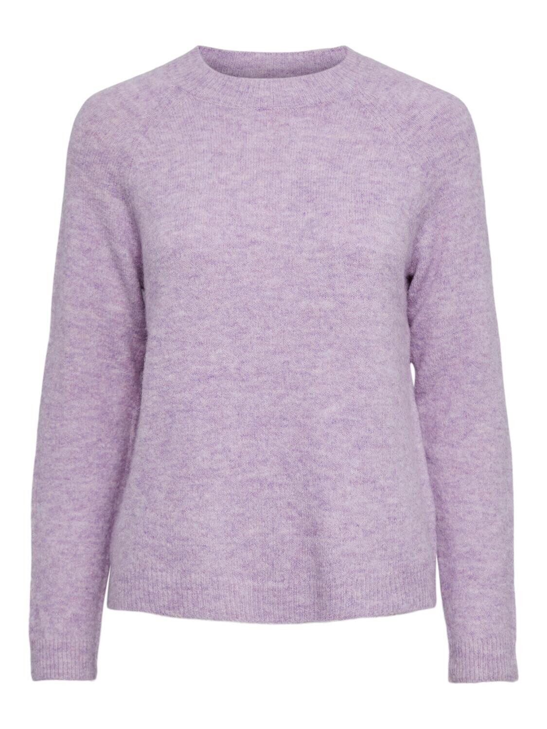 PCJULIANA LS O-NECK KNIT NOOS BC Purple Rose