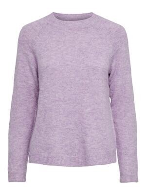 PCJULIANA LS O-NECK KNIT NOOS BC Purple Rose