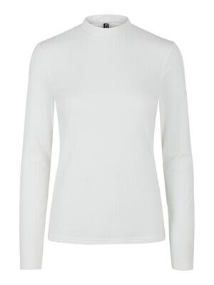 PCKYLIE LS T-NECK TOP NOOS Cloud Dancer