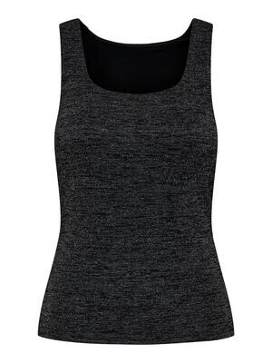 ONLROMA S/L 2-WAYS SHINE TOP JRS Black/Silver glitter