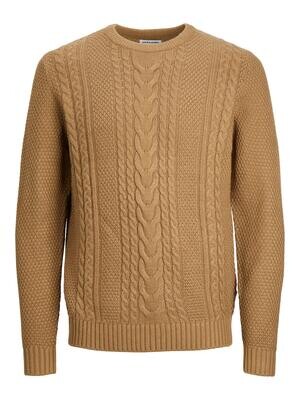 JJCRAIG KNIT CREW NECK AW23 Otter