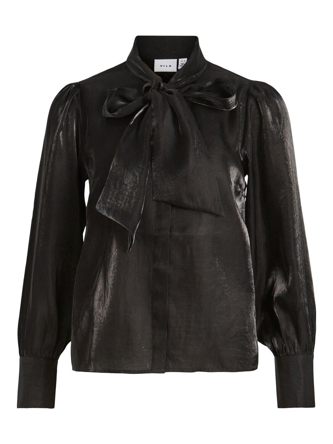 VIKLARNIA L/S BOW SHIRT Black