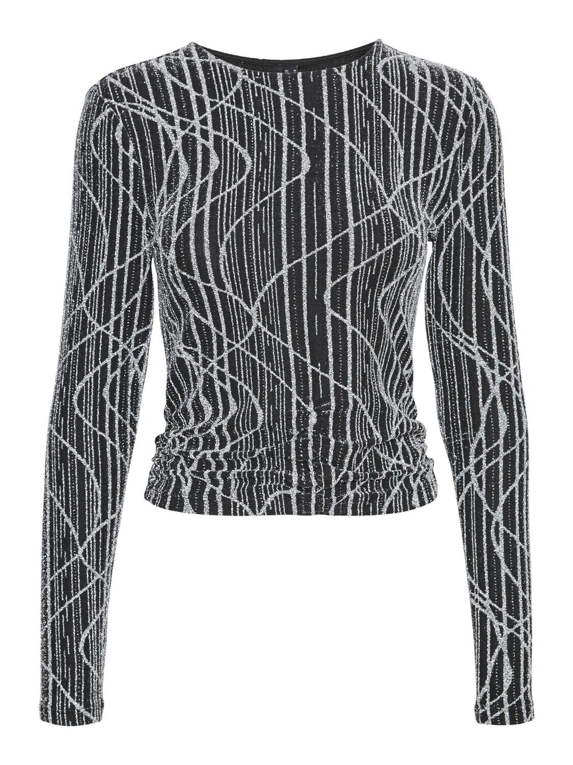 VMKANZ SIBE LS SHORT TOP JRS Black/Silver lurex