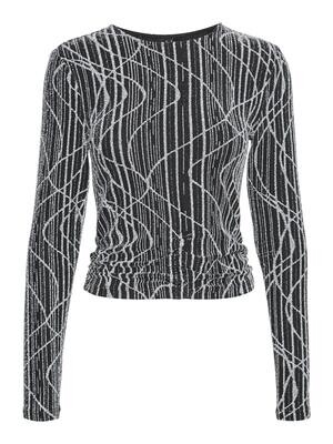 VMKANZ SIBE LS SHORT TOP JRS Black/Silver lurex