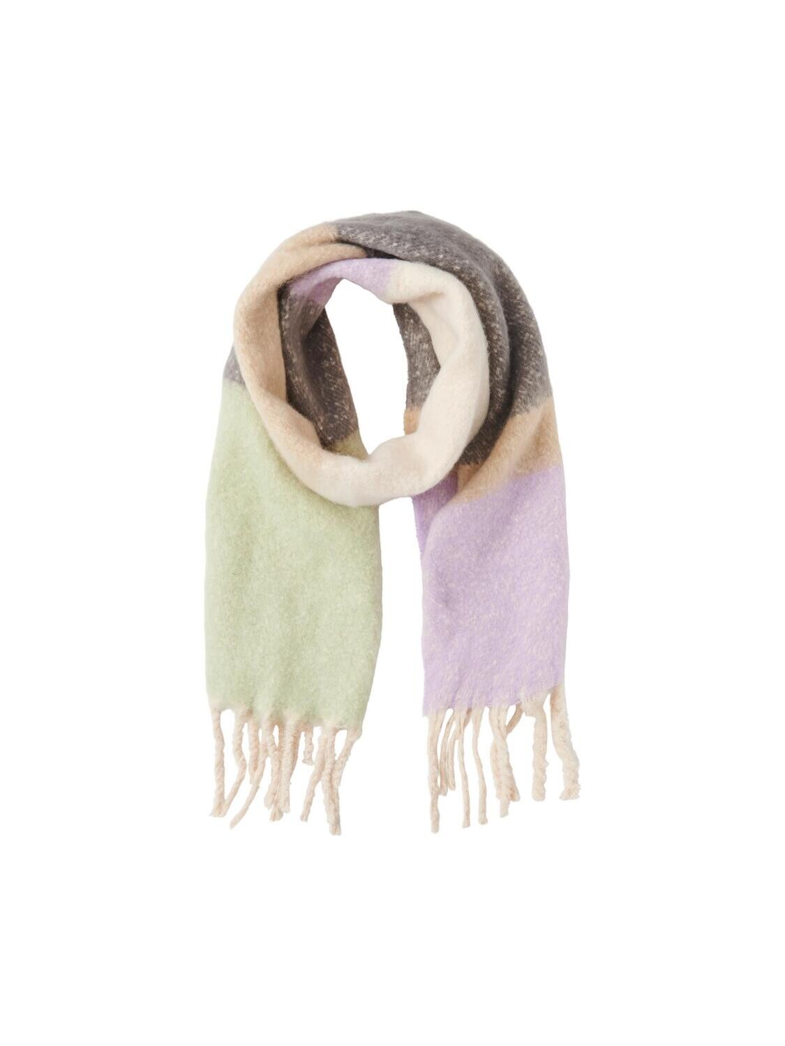 PCBEA LONG SCARF NOOS BC Purple Rose-COLOUR BLOCKING