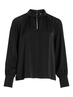 VIELMA HALTERNECK L/S TOP Black