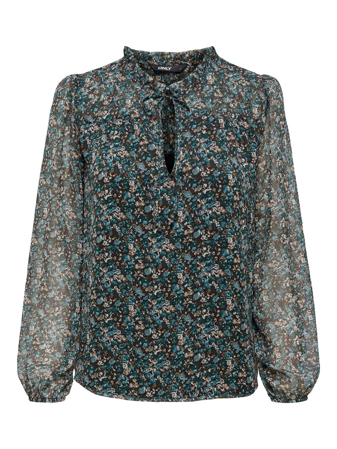 ONLDITSY L/S BLOUSE WVN NOOS Balsam Green/FALL DITSY