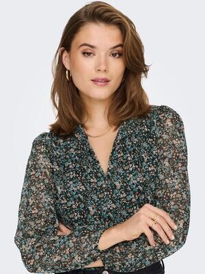ONLDITSY L/S BLOUSE WVN NOOS Balsam Green/FALL DITSY