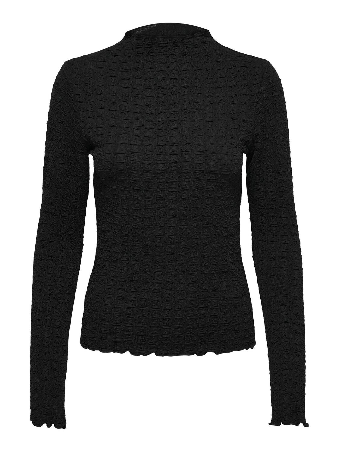 ONLGERDA L/S MOCK NECK TOP JRS Black