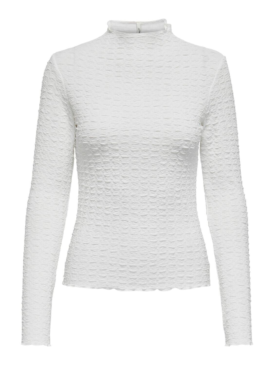 ONLGERDA L/S MOCK NECK TOP JRS Cloud Dancer