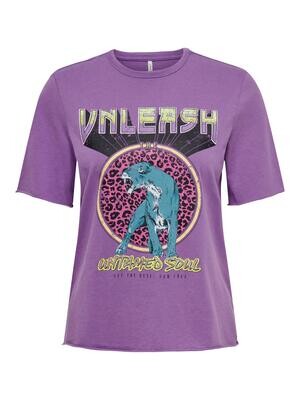 ONLLUCY LIFE S/S WILD ROCK TOP BOX JRS Dewberry/Unleash