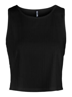 PCKYLIE SL CROP TOP NOOS Black