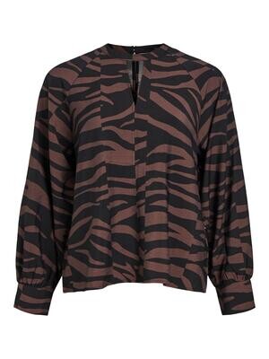 OBJCIRA L/S TOP 129 Java-Black animal