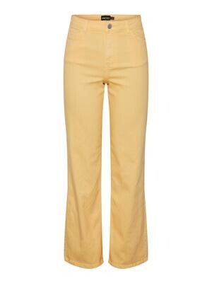 PCPEGGY HW WIDE PANT COLOUR NOOS BC Flax