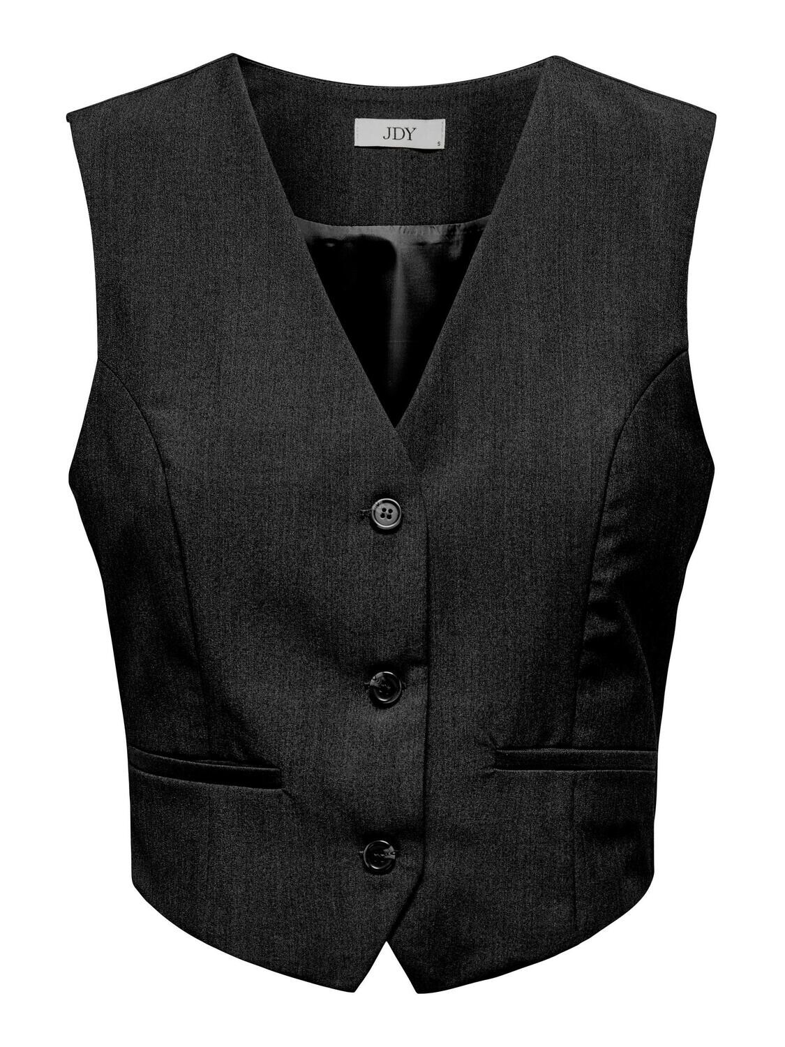 JDYCHERRY MELANGE WAISTCOAT PNT Black