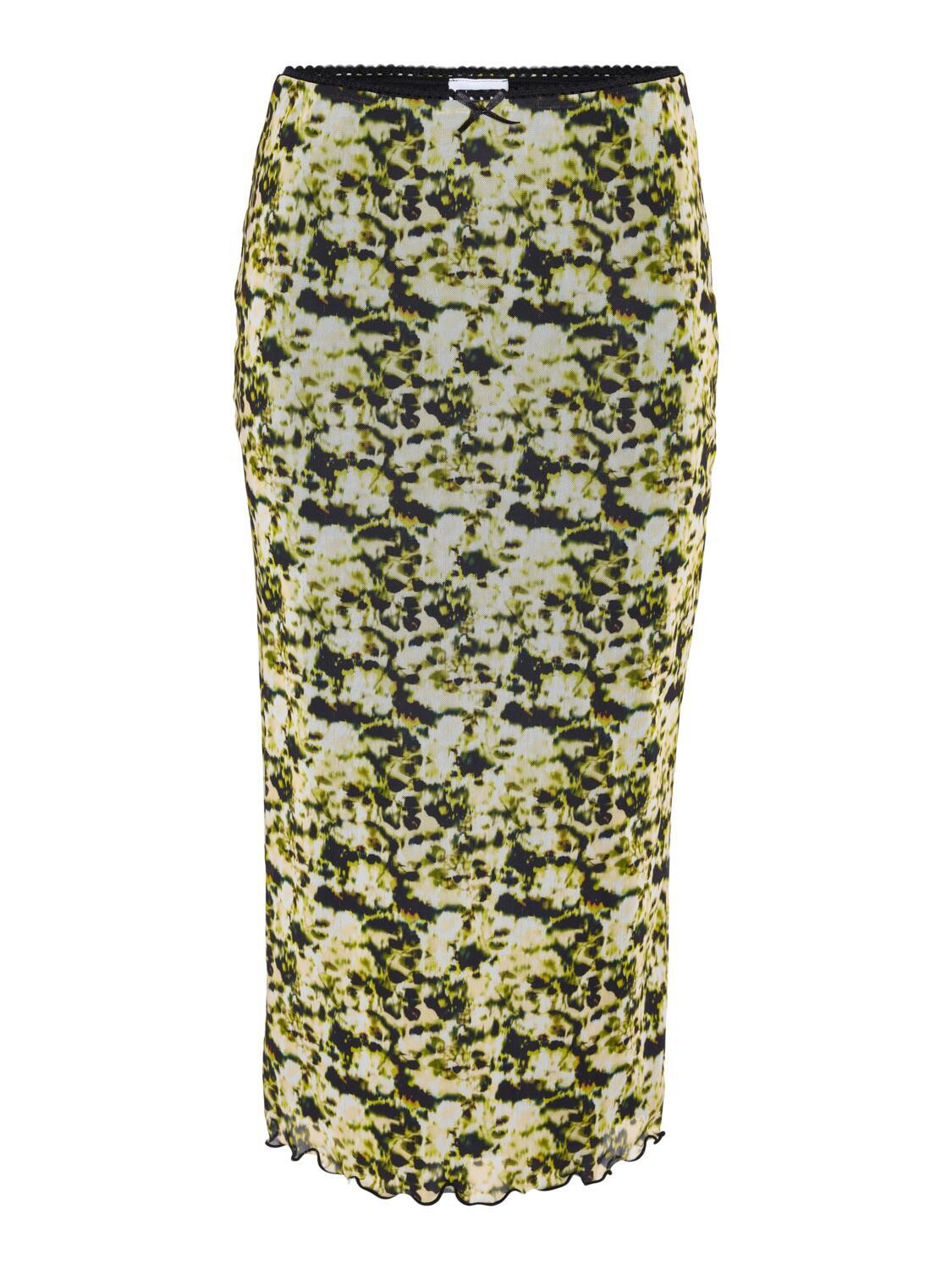 NMBEA HW ANKLE MESH SKIRT FWD JRS Blanc De Blanc/BEA FLOWER