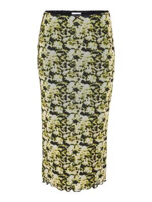 NMBEA HW ANKLE MESH SKIRT FWD JRS Blanc De Blanc/BEA FLOWER