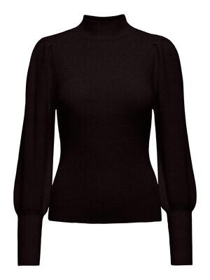 ONLKATIA LS FIT HIGHNECK KNT Black