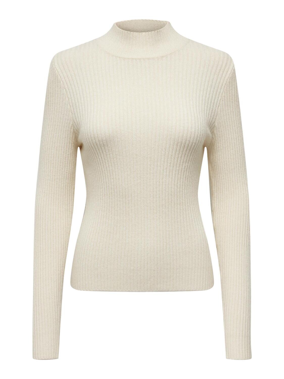 ONLKATIA LS FIT HIGHNECK KNT Whitecap Gray-Melange