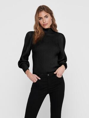ONLKATIA LS FIT HIGHNECK KNT Black