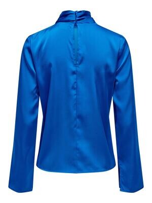 JDYROCKY L/S HIGH NECK TOP WVN Directoire Blue
