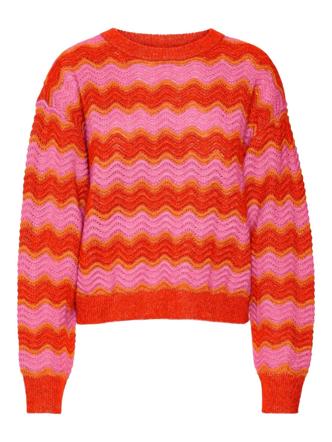 VMTELMA LS O-NECK PULLOVER GA BOO Tangerine Tango/W. T